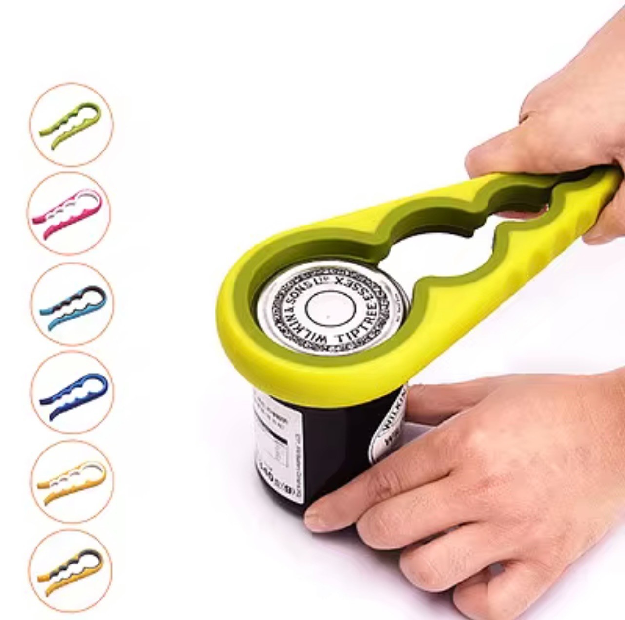 RED 4-in-1 Jar Opener Bottle Opener Easy Grip Kitchen Tool Lid Opener