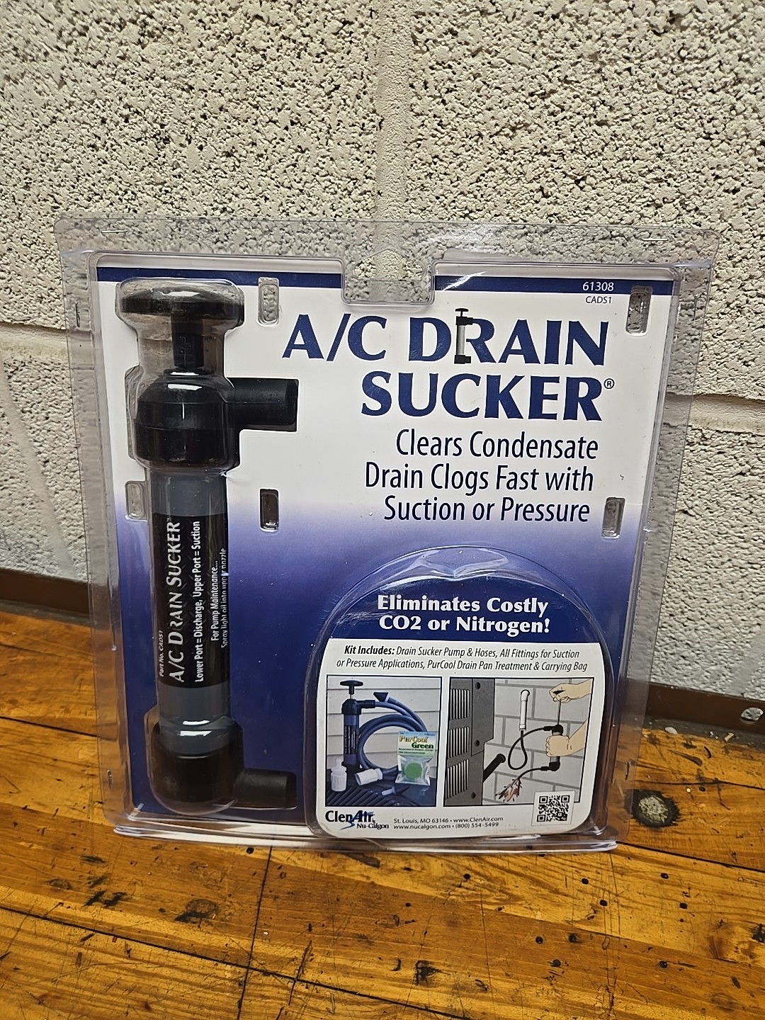 Nu-Calgon 61308 A/C Drain Sucker Kit Pump Hoses Clogs Suction