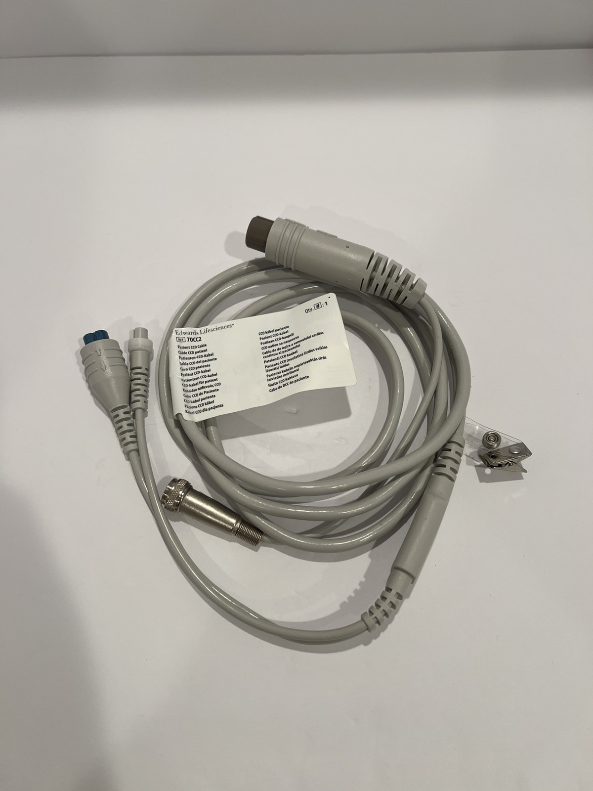 Edwards Lifesciences Patient CCO Cable REF 70CC2 Used cable