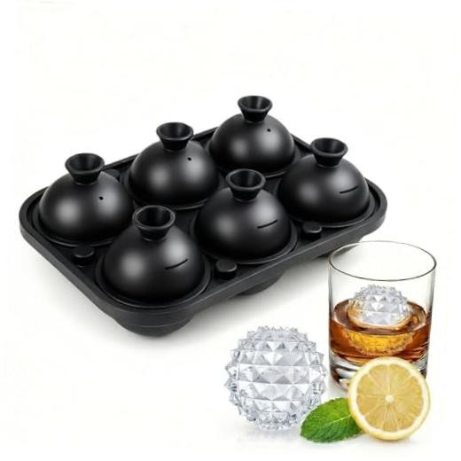 Large Ice Cube Tray with Lid 2inch,Reusable Ice Cube Trays for Rhomboid Circle