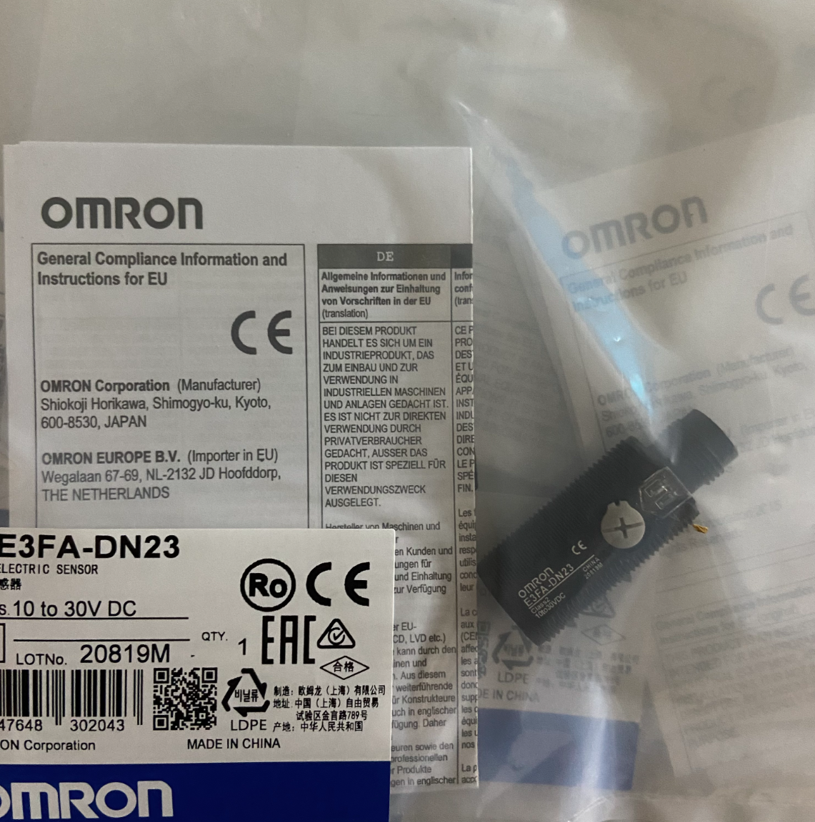 New Omron E3FA-DN23 Photoelectric Sensor E3FADN23