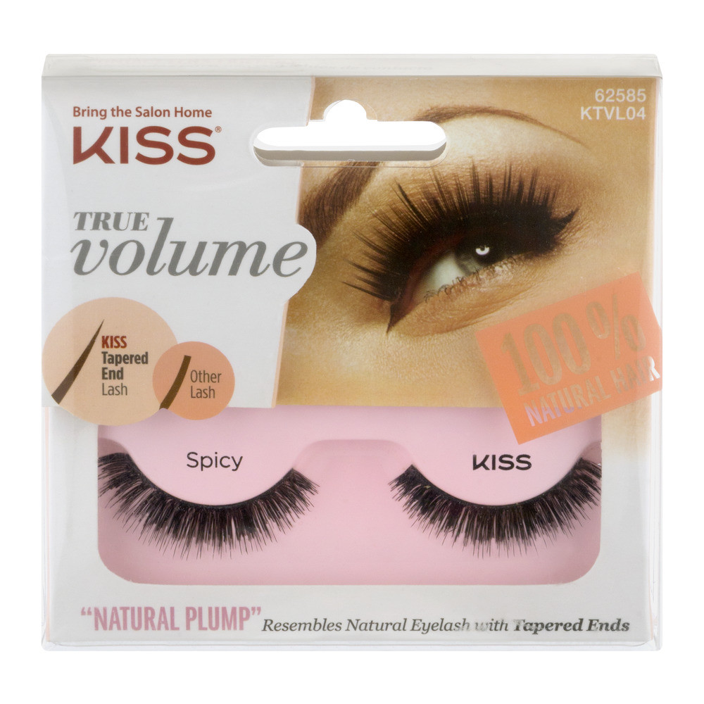 New Kiss Products True Volume Lash, Tapered End, Bonus Eyeliner Included
