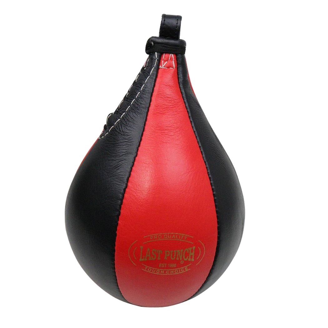 Last Punch Black & Red Leather Speedball with Heavy Duty Steel Swivel