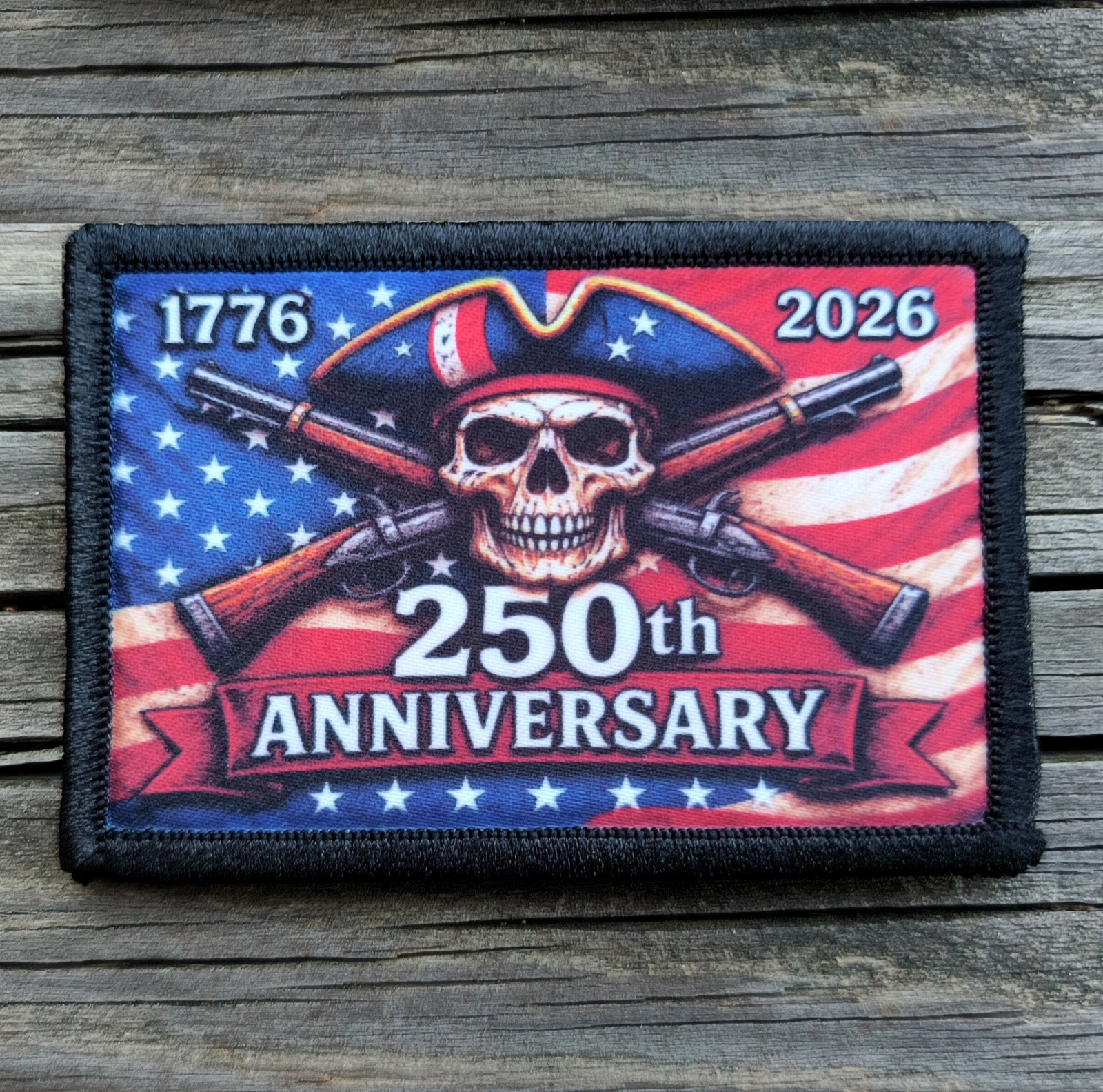 America 250th Anniversary Morale Patch Hook and Loop Army USA Tactical 2A Gear