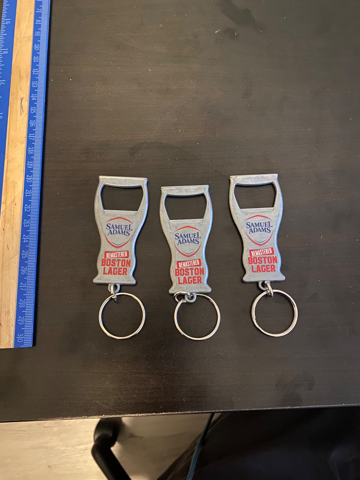 Metal Keychain Samuel Adams Remastered Boston Lager Bottle Opener 3  Key Chains