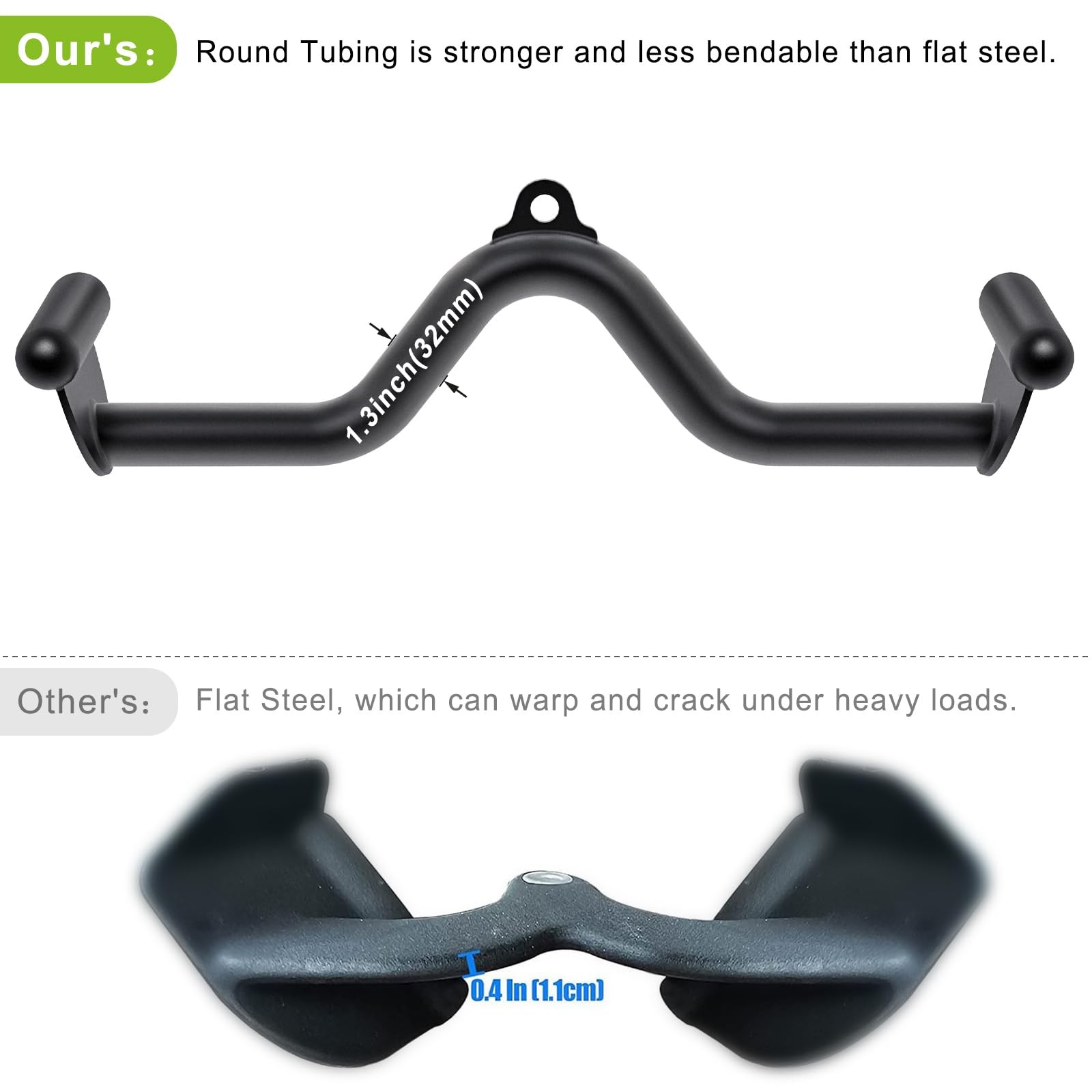LAT Pull Down Bars Cable Machine Attachment Rowing Tbar Vbar Set Back