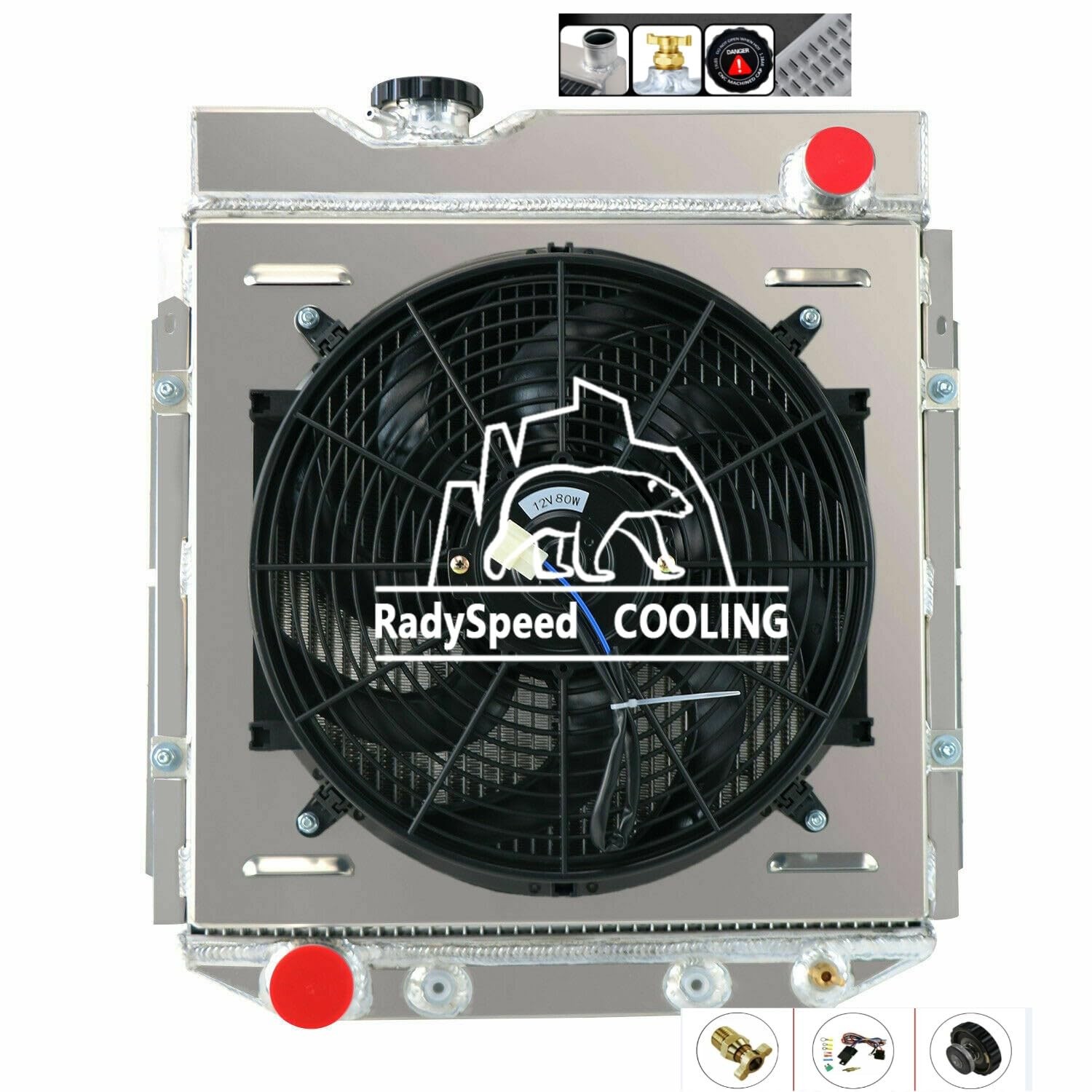 3 Row Radiator Shroud Fan for 1965-1966 Mustang 5.0L V8