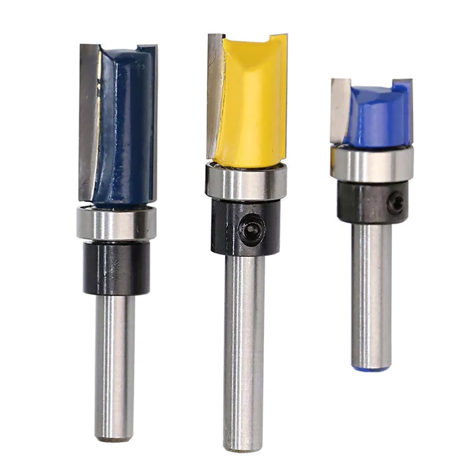 3X 1/4" 6.35mm Router Bit Template Cutter Set for Wood Hardwood Woodwork