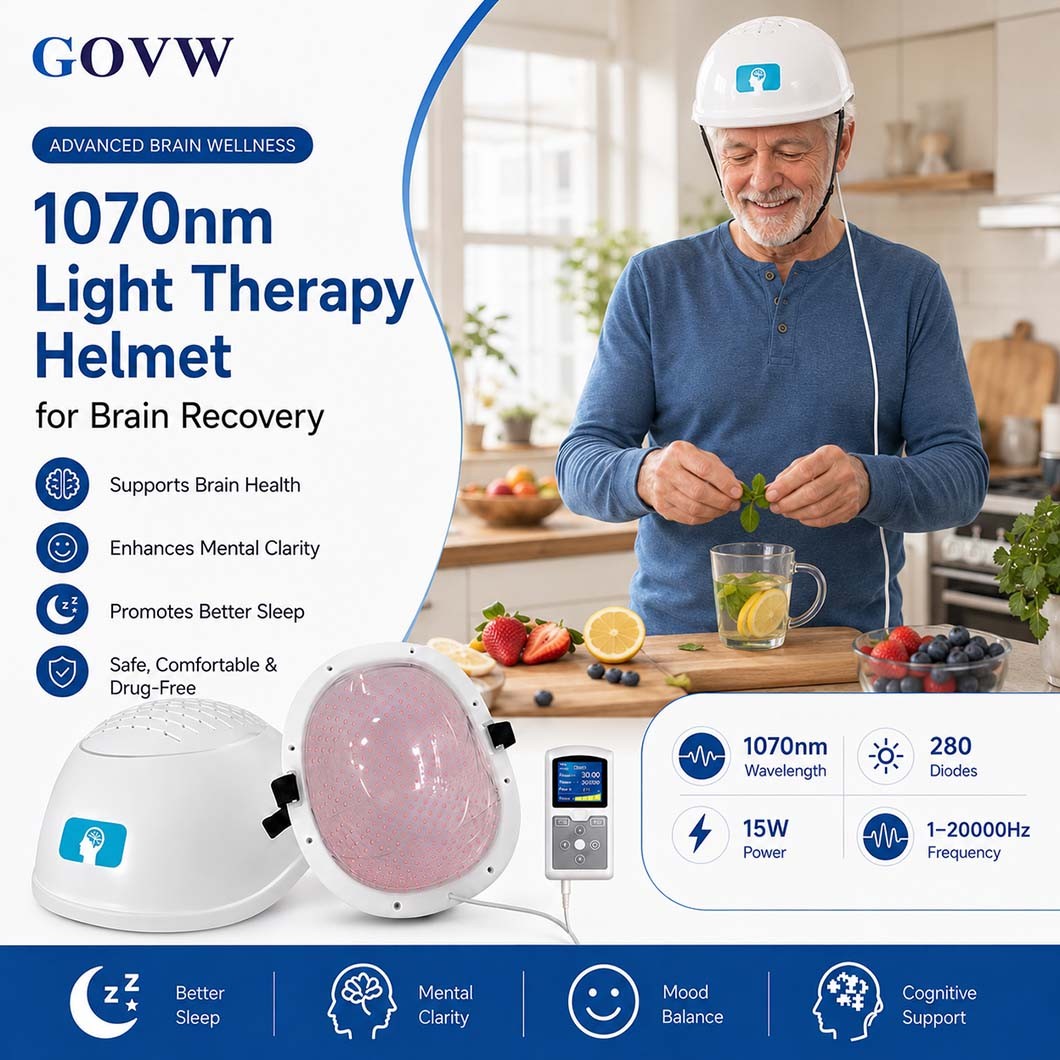 1070nm Near Infrared Brain Light Therapy Helmet 280 Diodes Wellness Device Home