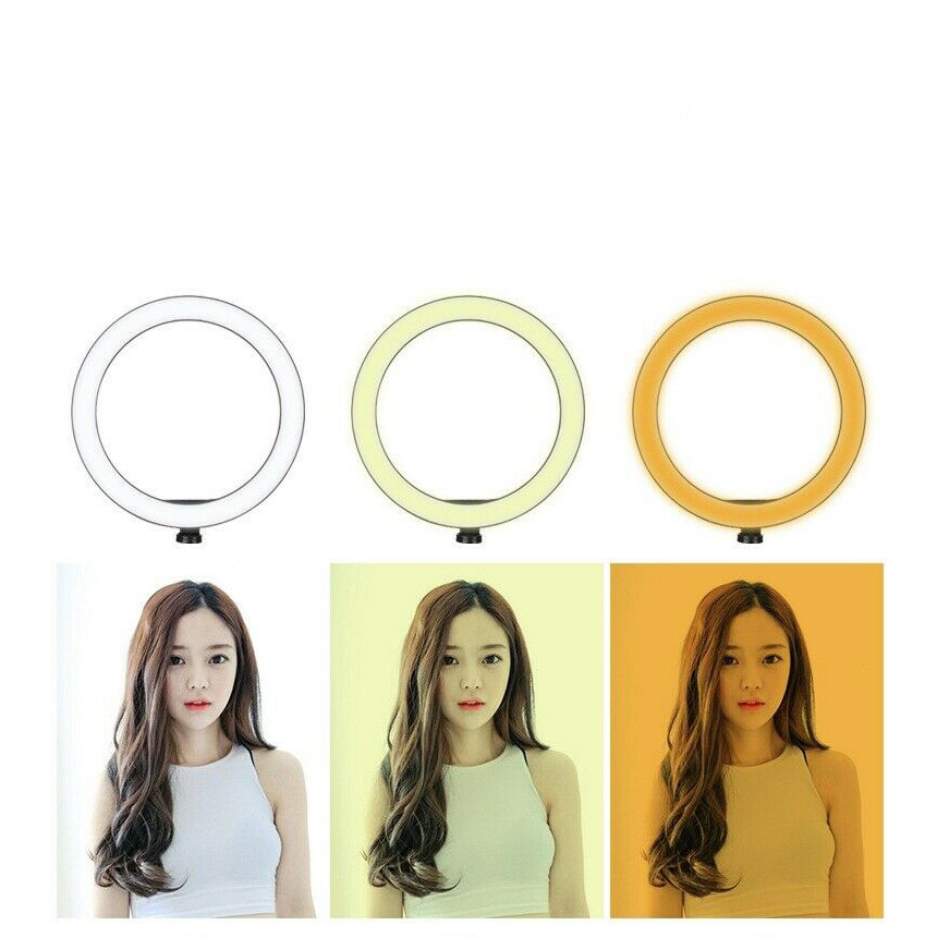 10" LED Ring Fill Light w/Stand & Mount Kit for Camera Phone Selfie Video Stream