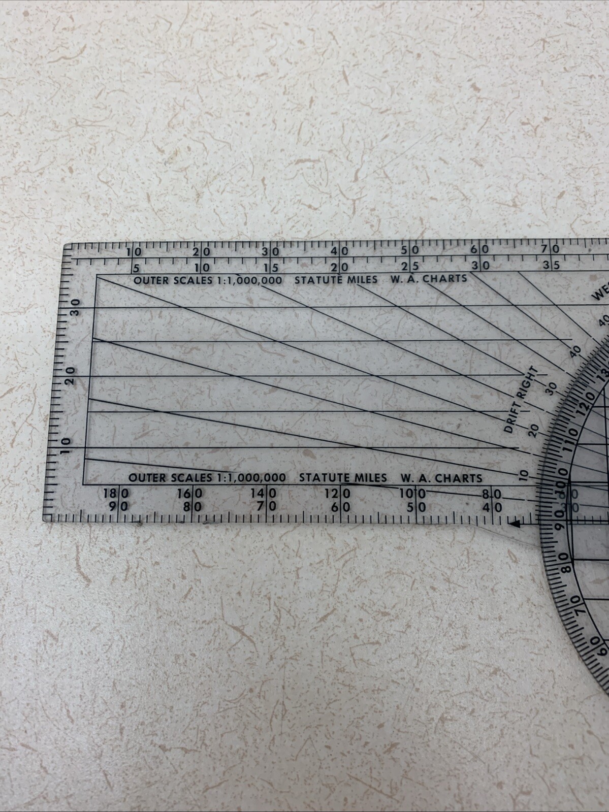 DRAFTING Jeppesen PW-1 Rotating Plotter & 2 Aircraft Plotter Mark 2 Permochart