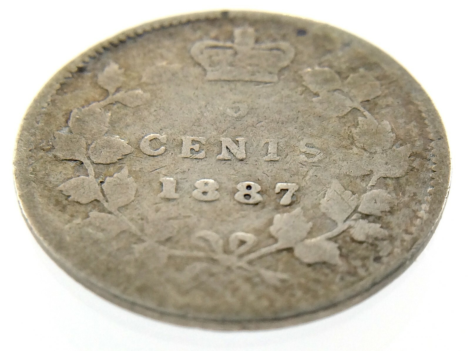 1887 Canada Five Cents Small Silver Canadian Circulated Victoria Coin M861