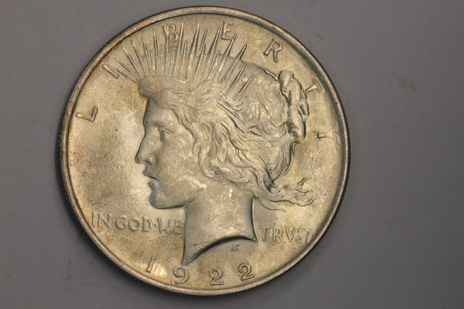 1922 Peace Silver Dollar - - Beautiful Rainbow Toned