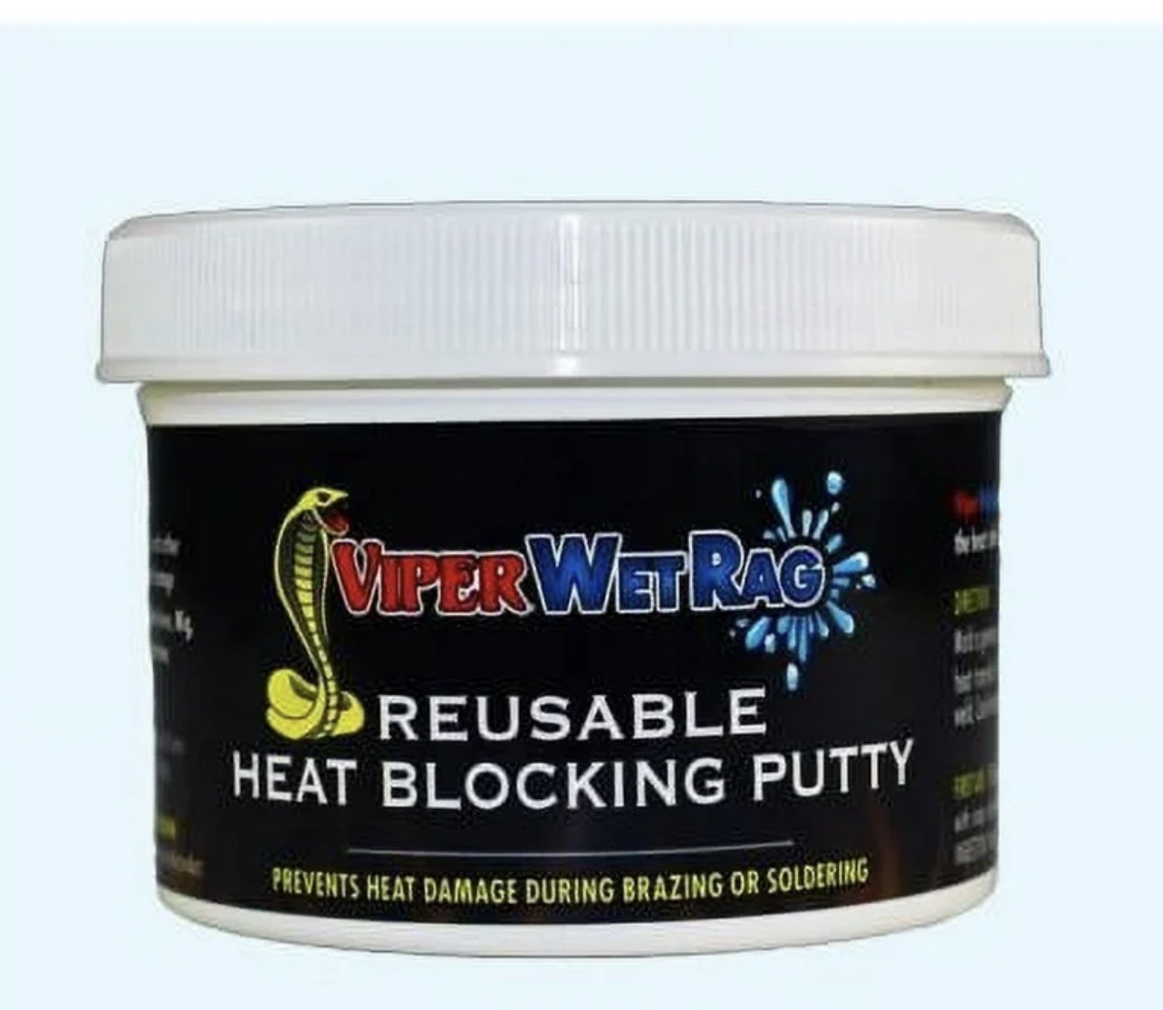 Refrigeration Technologies Viper Wetrag Heat Blocking Putty Jar, 12 Oz (RT400P)