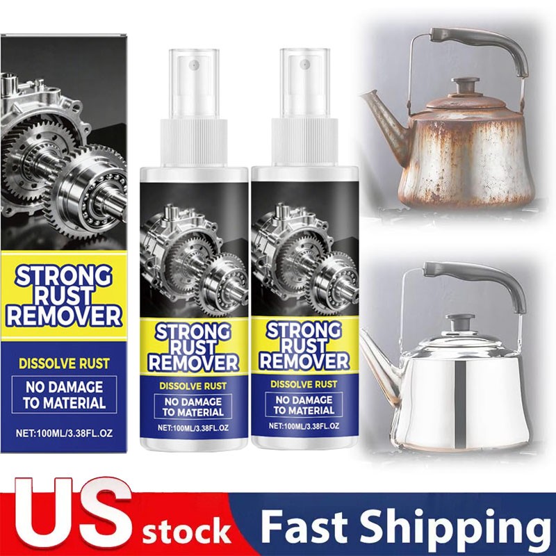 1-5PCS Strong Rust Remover 100ml/3.38fl.oz Powerful Rust Removal Spray For Cars