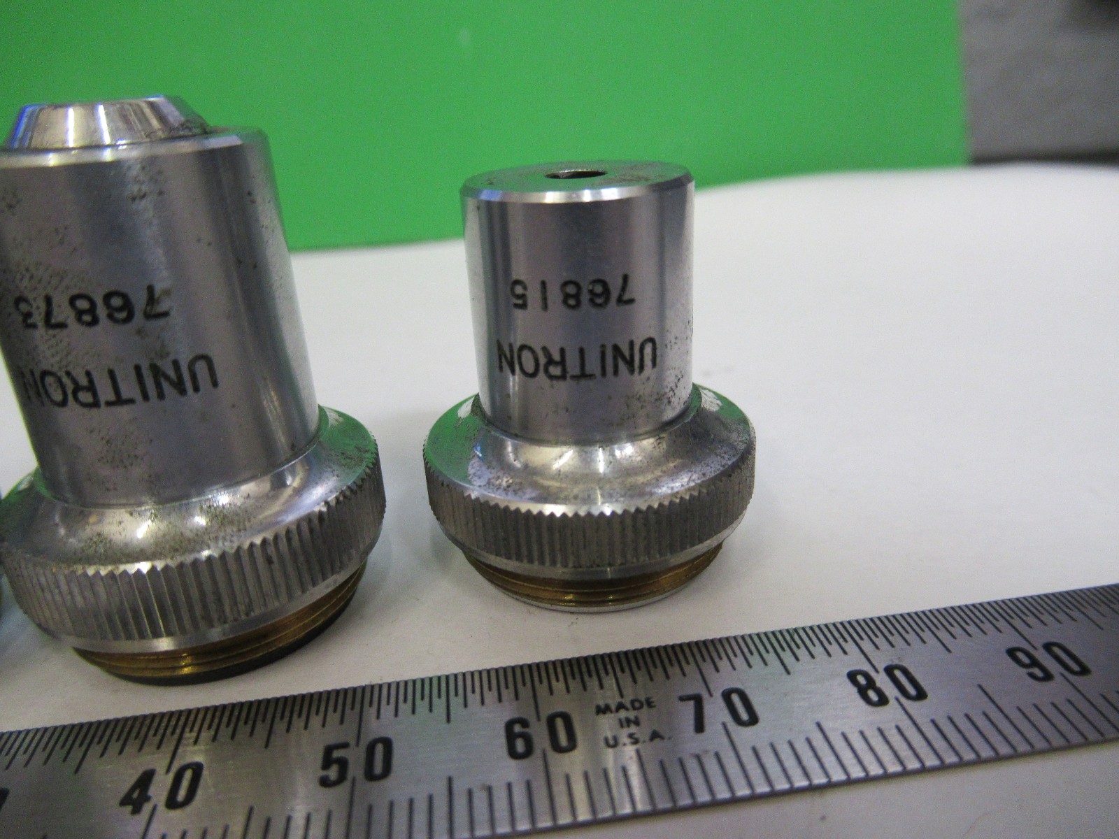 LOT UNITRON OBJECTIVES 4X 10X 40X OPTICS MICROSCOPE PART AS PICTURED V3-A-58