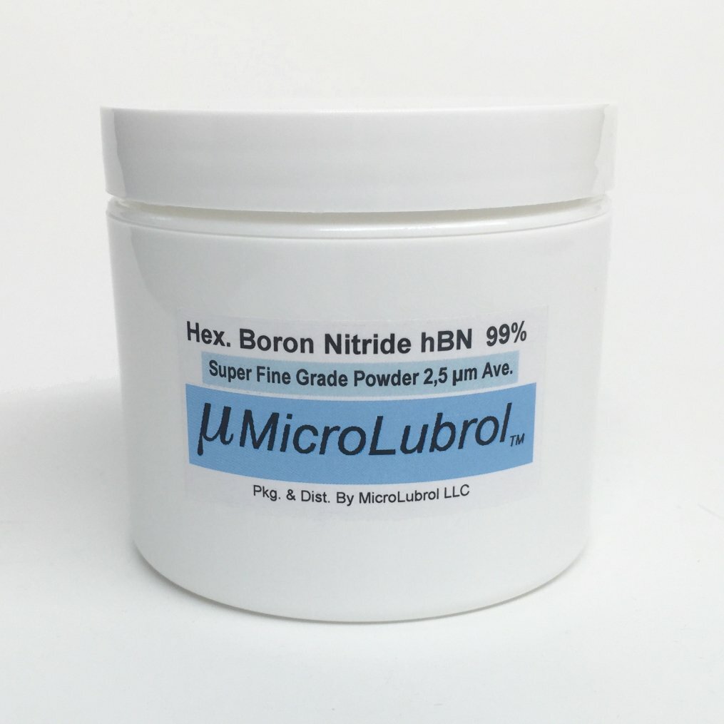 1 oz MICROLUBROL Hexagonal Boron Nitride hBN Lubricant Powder FINE 2.5 µ Micron