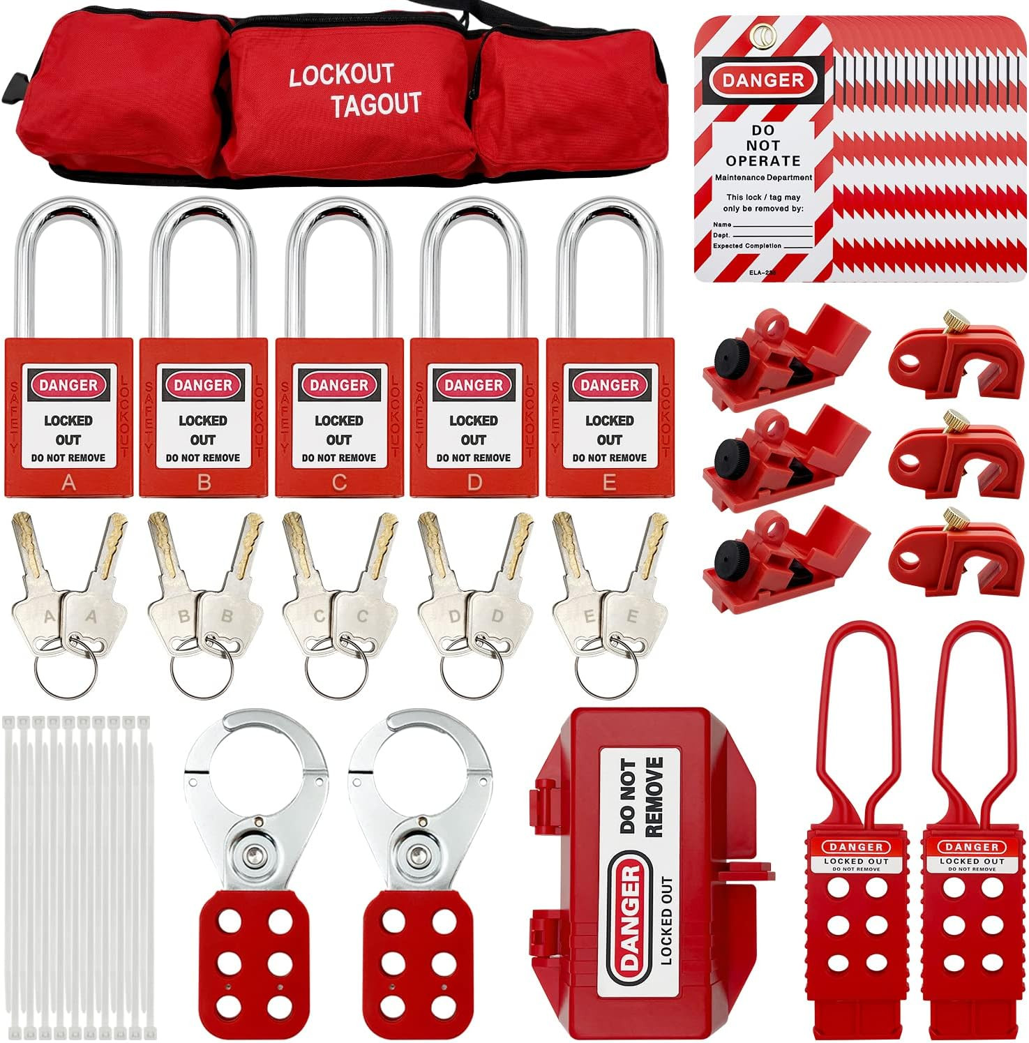 Lockout Tagout Kits Electrical Loto - Clamp-On Circuit Breaker Lockout, Group Lo