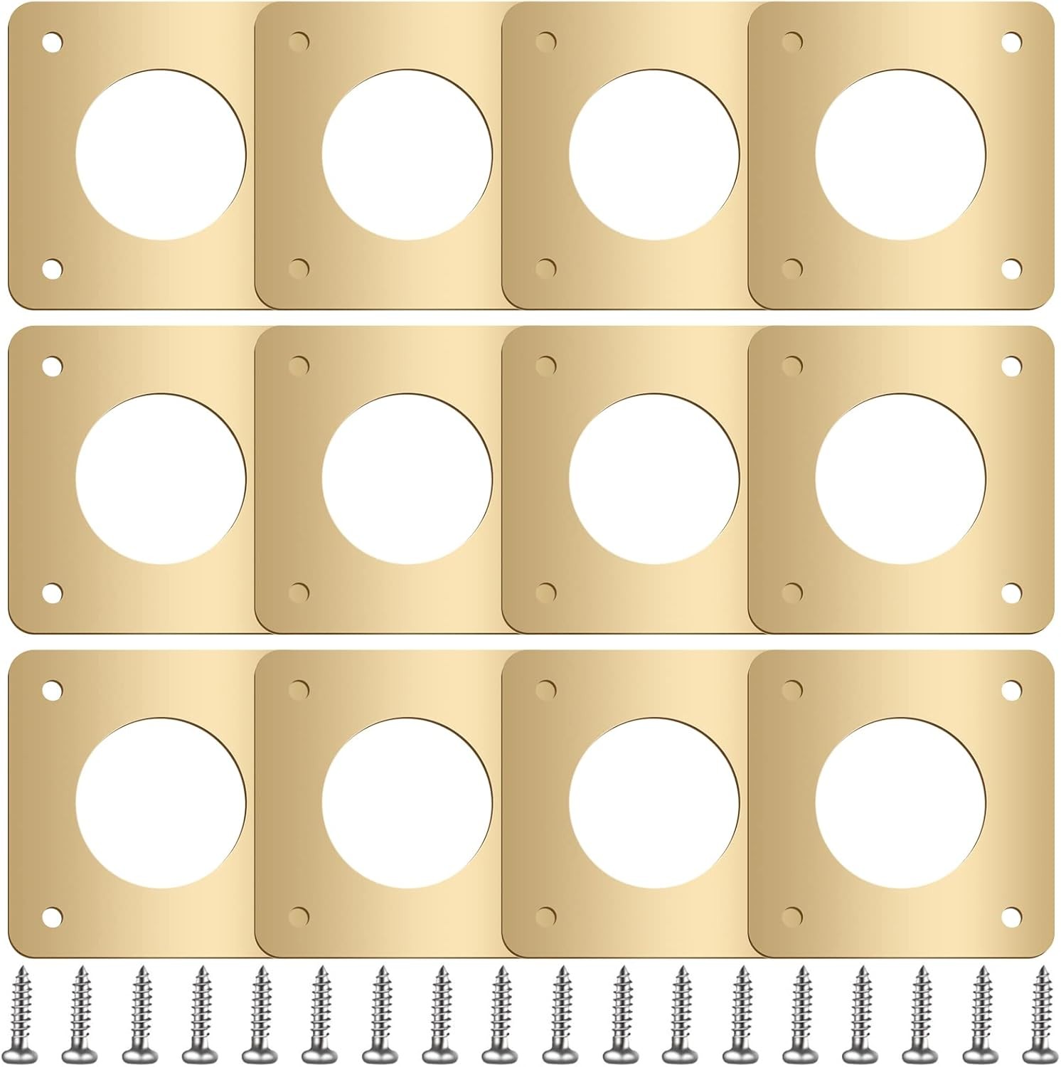 12 Pcs Bird House Guard Metal Portal Bird Room Hole Guard, 1-1/8 Inch Opening