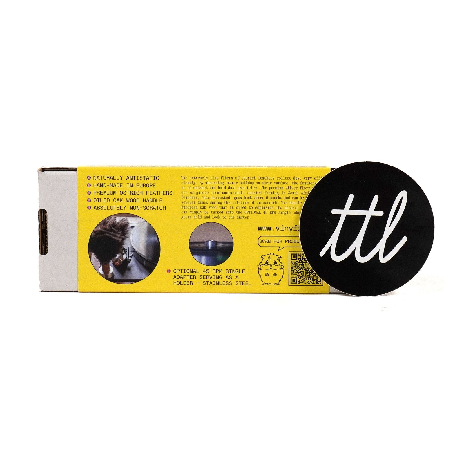 Vinyfix: Feather Record Duster & Single Adaptor / Stand