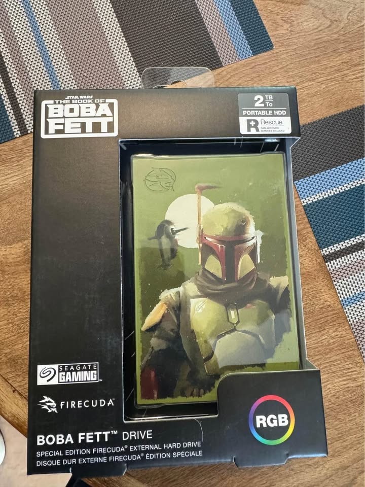 Seagate FireCuda External Gaming Hard Drive 2TB HDD - Star Wars Boba Fett