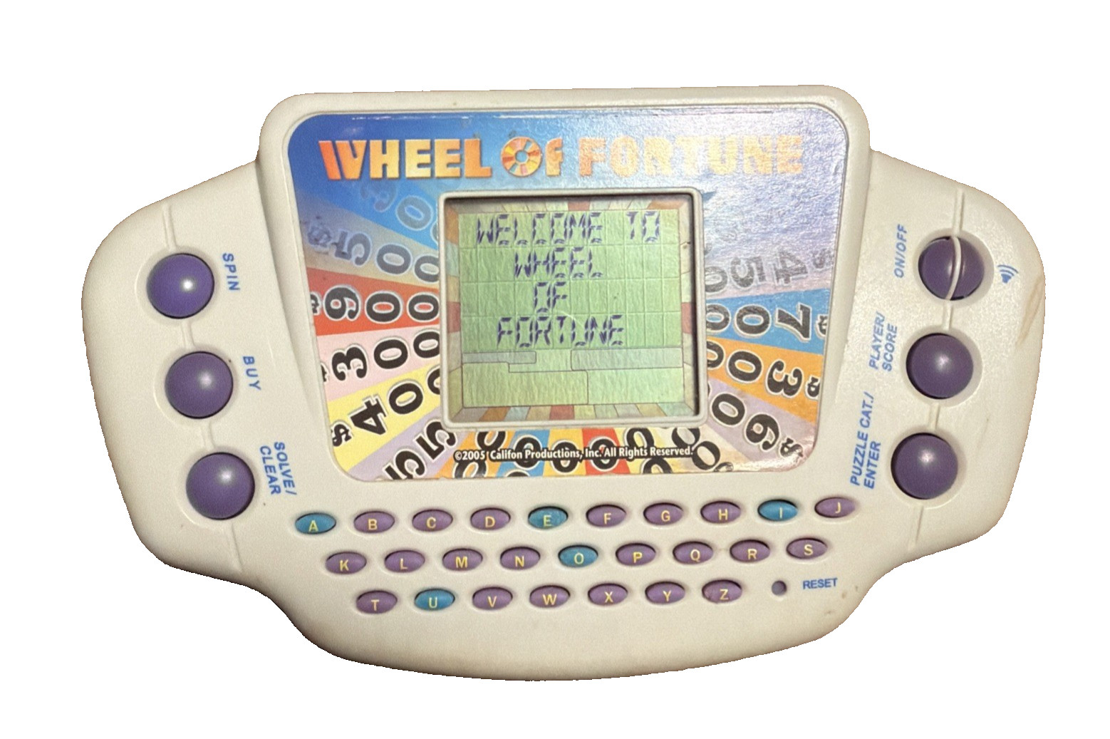 Wheel Of Fortune Handheld Electronic Game 2005 Hasbro