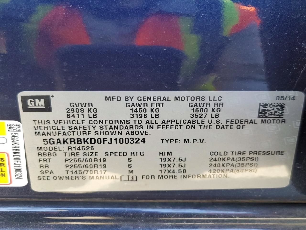 DASH WIRE HARNESS OEM 2017 BUICK ENCLAVE 84095918