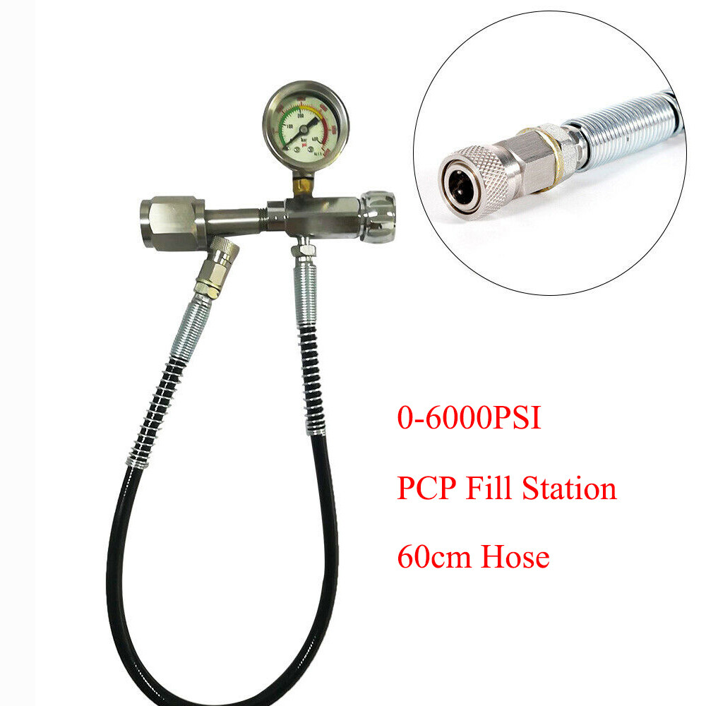 CGA347 Fill Station Kit SCBA Charging Adapter with 60cm Hose 0-6000PSI