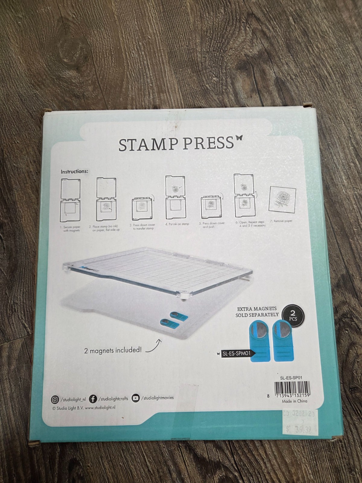 Studio Light Stamp Press Essential Tool Scrapbook Paper Cutting Crafting NEW