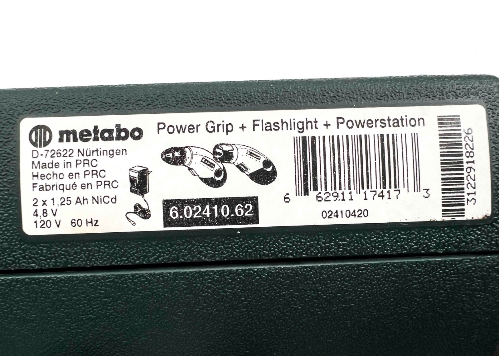 Metabo 06-02410-6 4.6v driver & flashlight