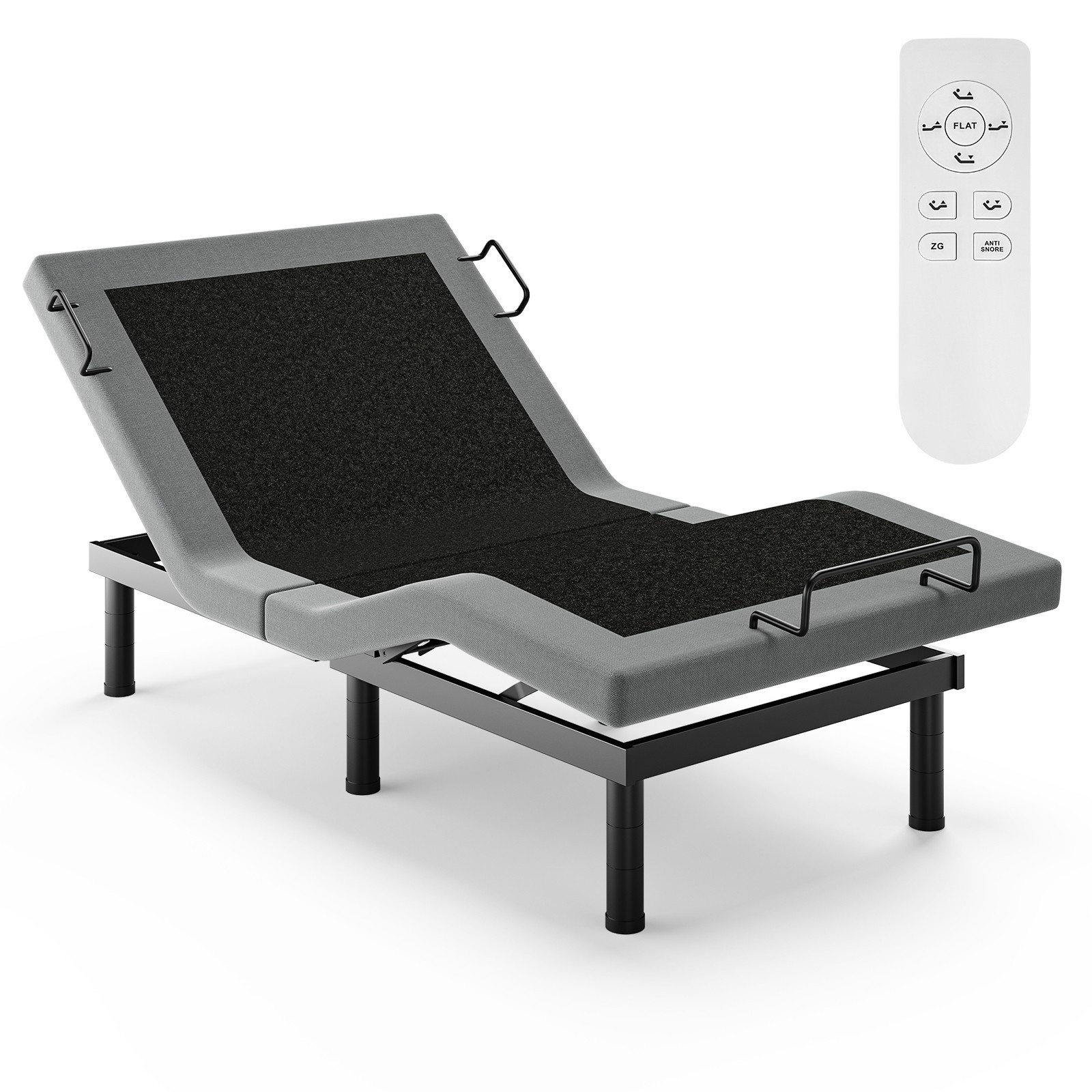 Upgraded Power Base Adjustable Bed Frame Wireless Remote Dual Motor Twin XL