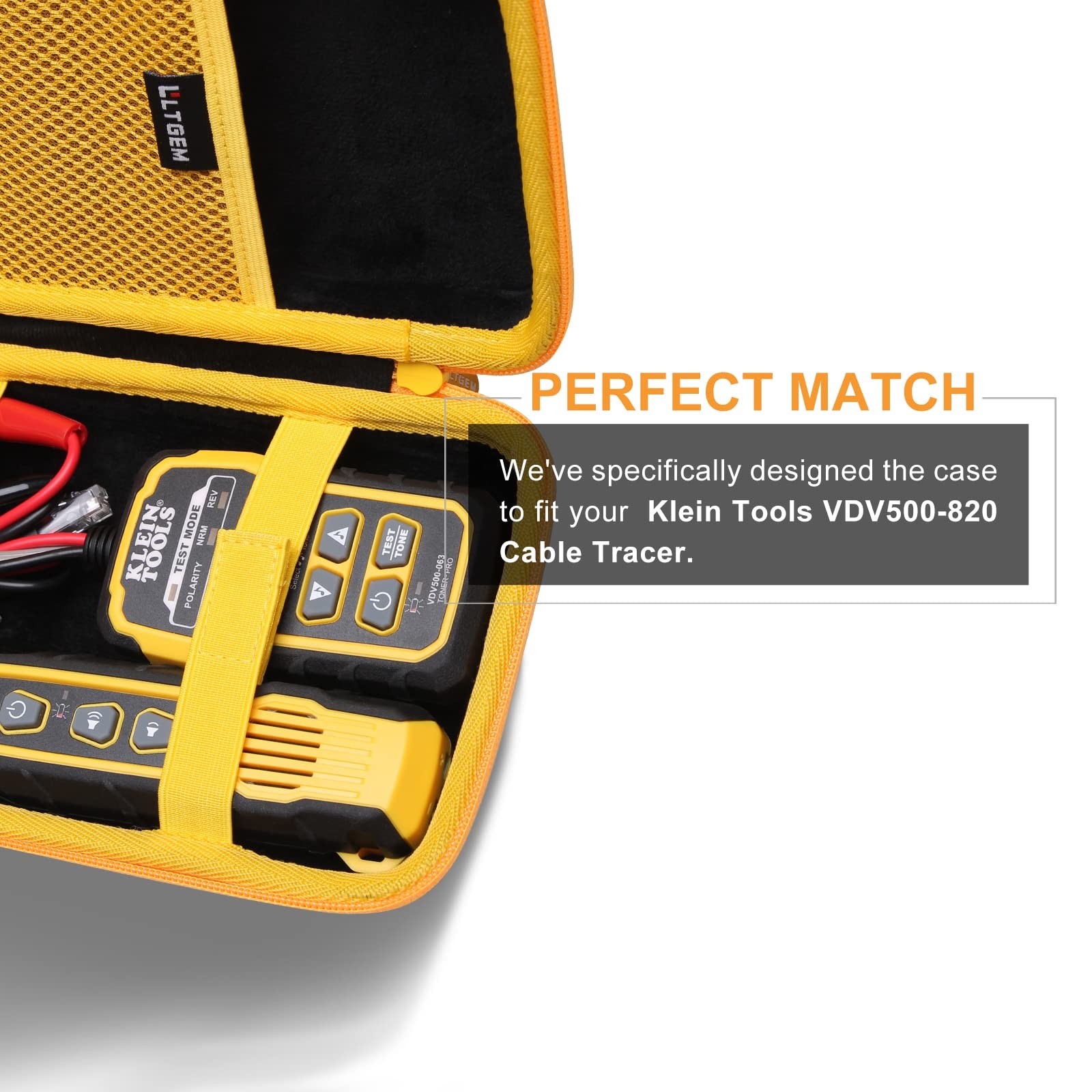 LTGEM Tester Case Compatible with Klein Tools VDV500-705 / Medium, Yellow