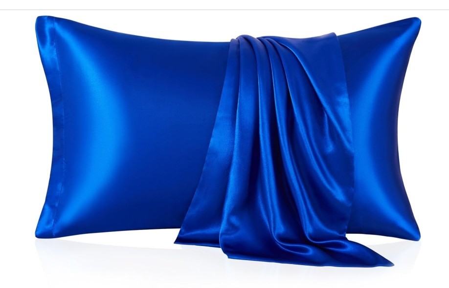 Standard Pillowcase - 20x26 size pillowcase - Royal Blue Bridal Satin - 2 pieces