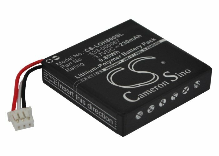 230mAh Battery For Logitech H800;P/N:533-000067;AHB472625PST;L/N:1109;L/N:1110