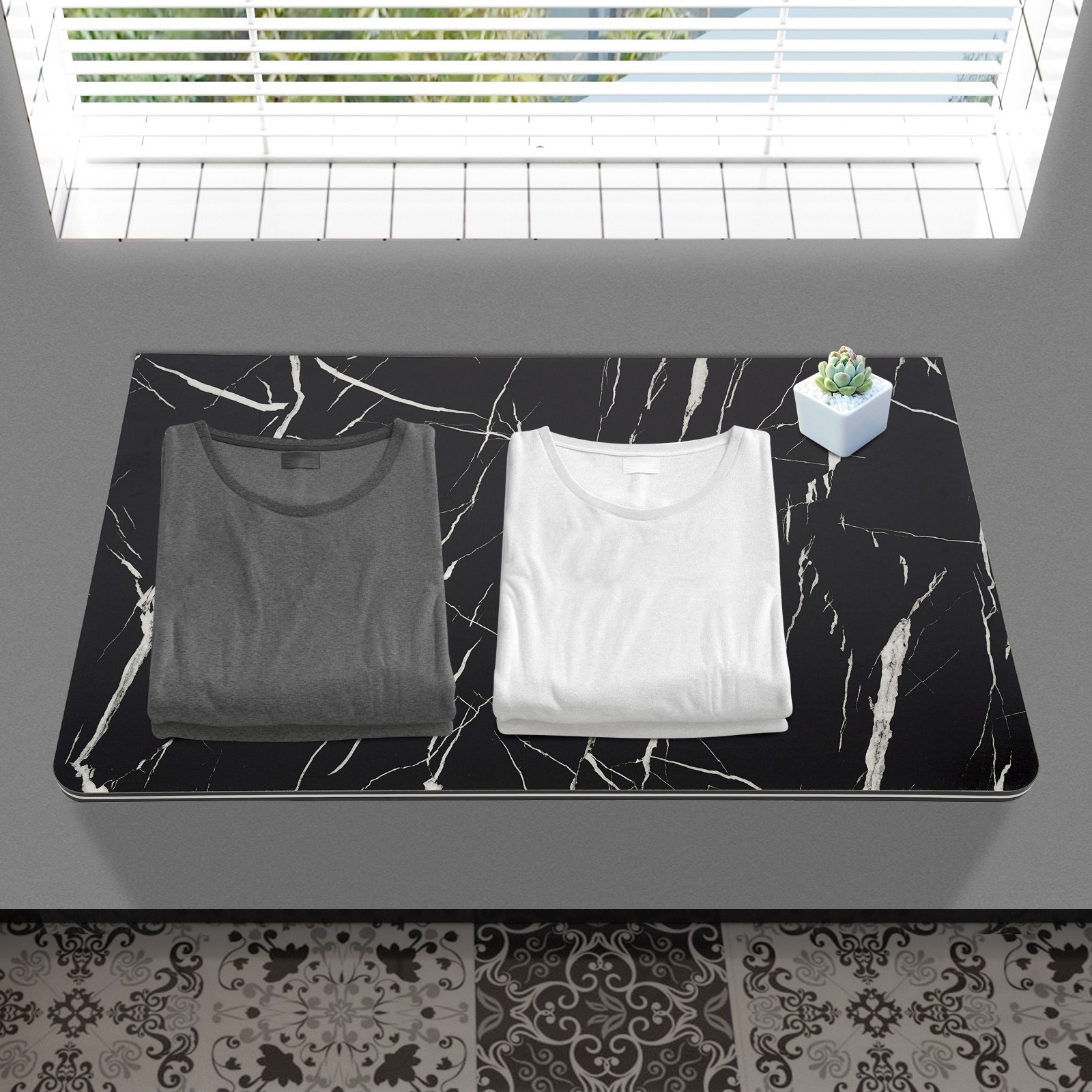 White Folding Wall Desk Wall-mounted Folding Table Folding Table With Trestle