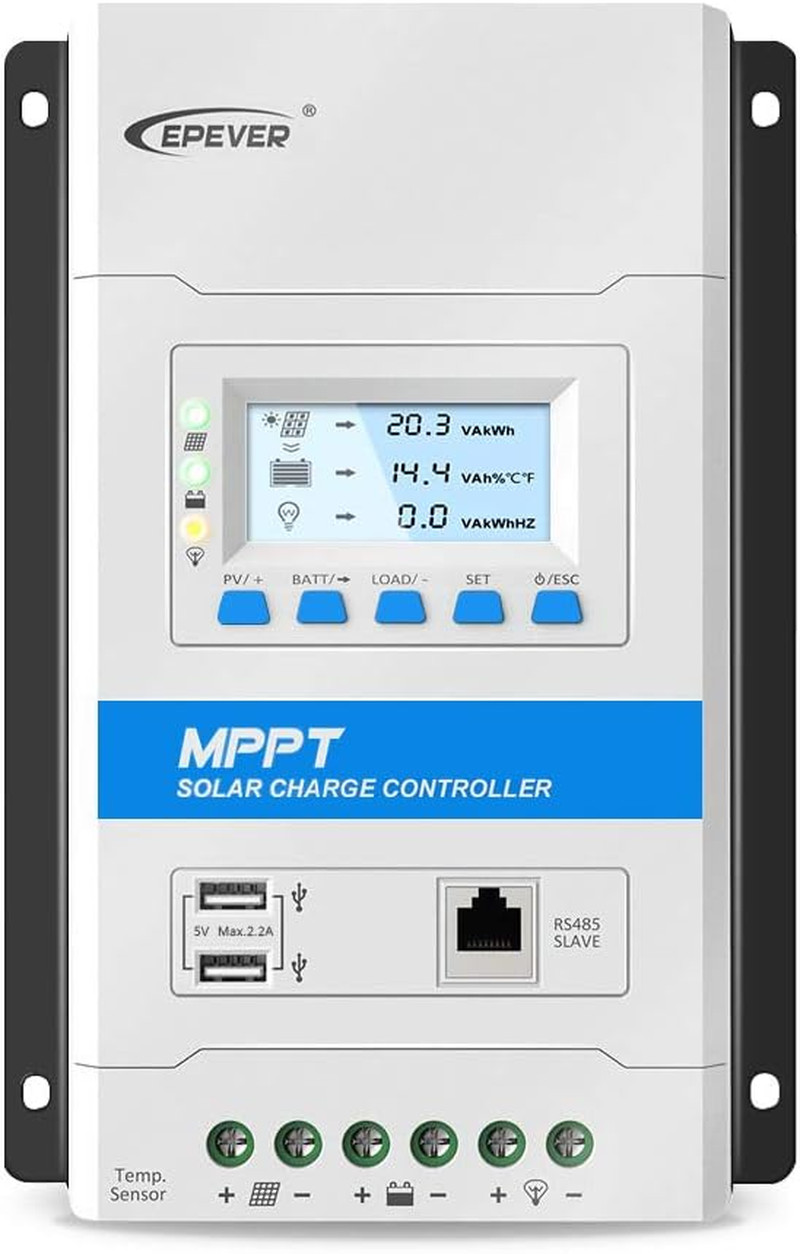 30A MPPT Solar Charge Controller 12V/24V Auto Working Max PV 100V Modular Design