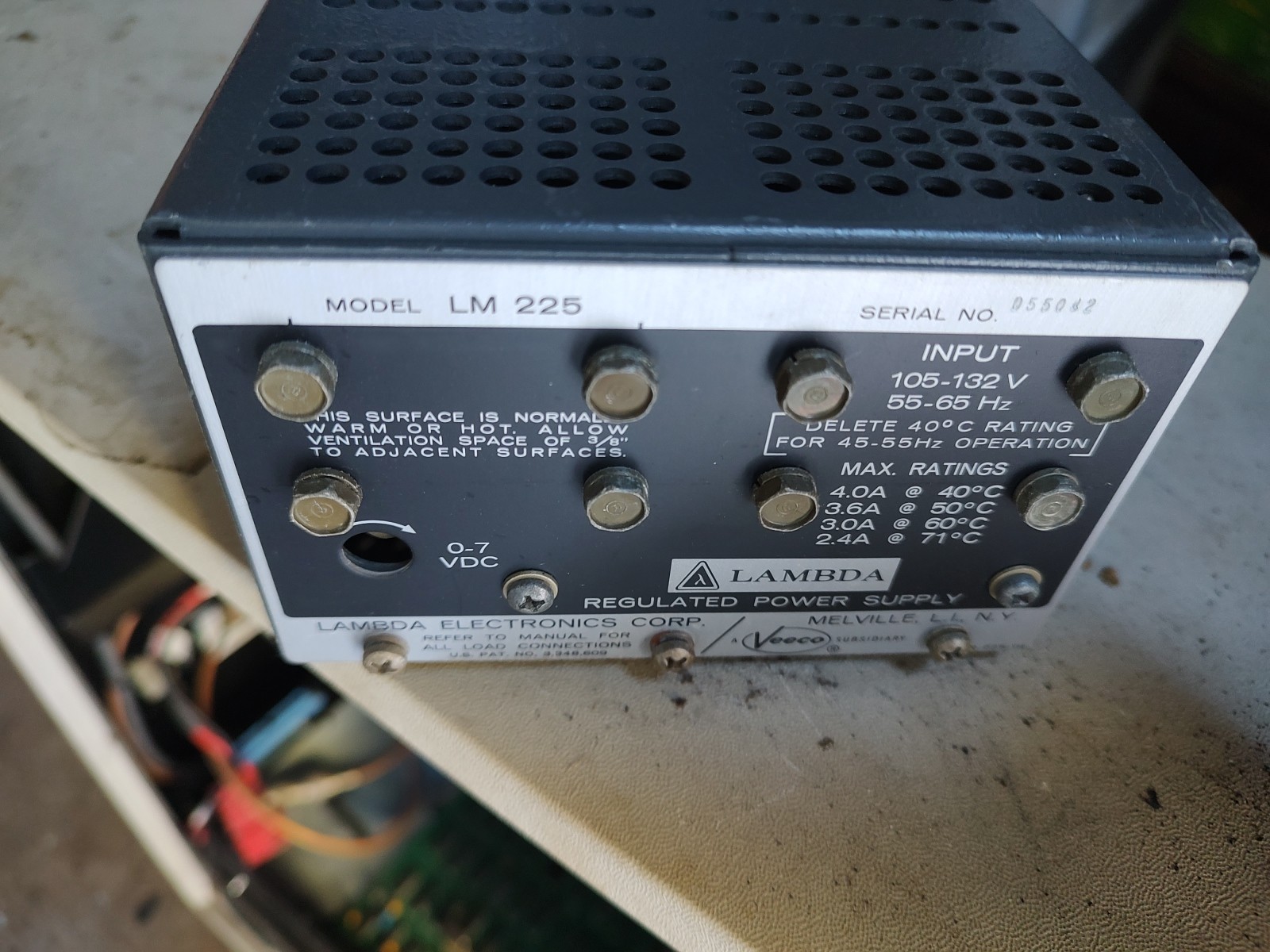 Old Lambda Lm-225 DC Power Supply