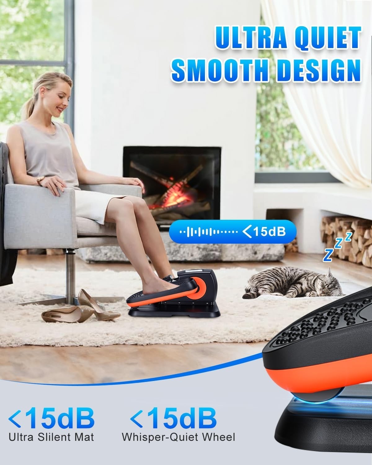 Compact Elliptical Machine for Home Use – Silent, Portable & Adjustable Speeds