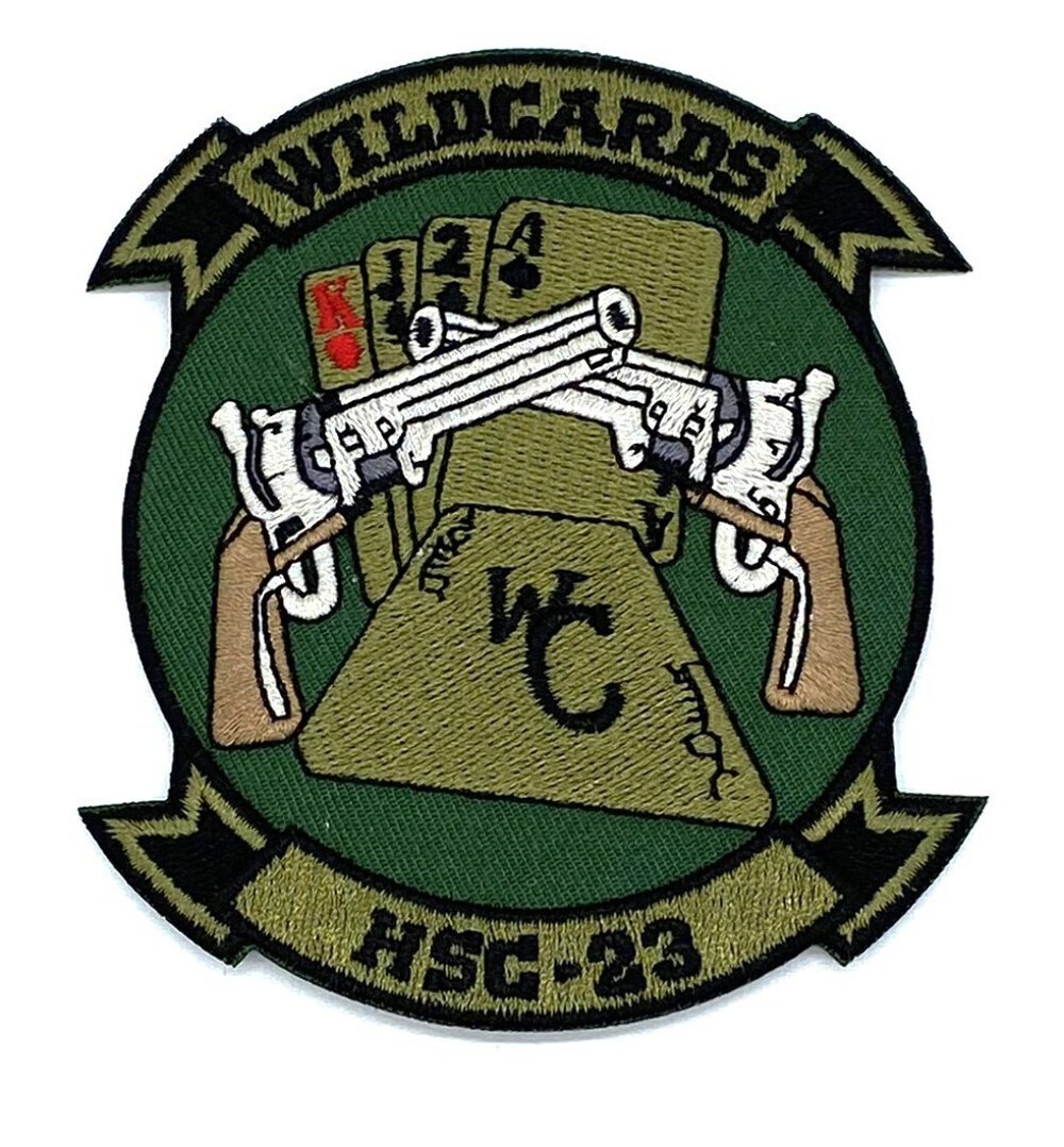 HSC-23 Wildcards Squadron Patch (Green) – With Hook and Loop
