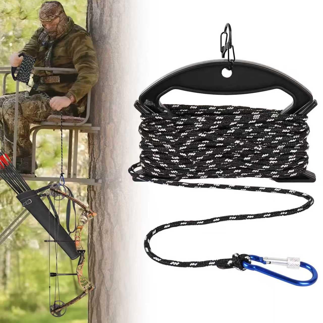 32 Ft Bow Rope for Treestand – Heavy-Duty Hunting Rope with Reflective Design