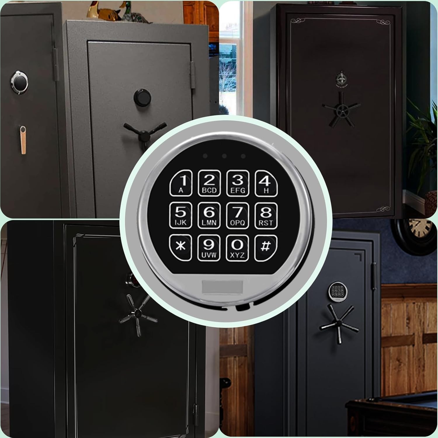 Electronic Safe Lock Gun Safe Lock Replacement with Swing Bolt Lock