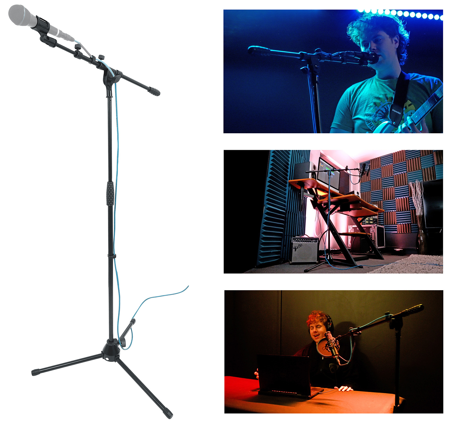 (2) Rockville 15” Speakers+Monitors+Mixer+Mics+Stands+For Church Sound Systems