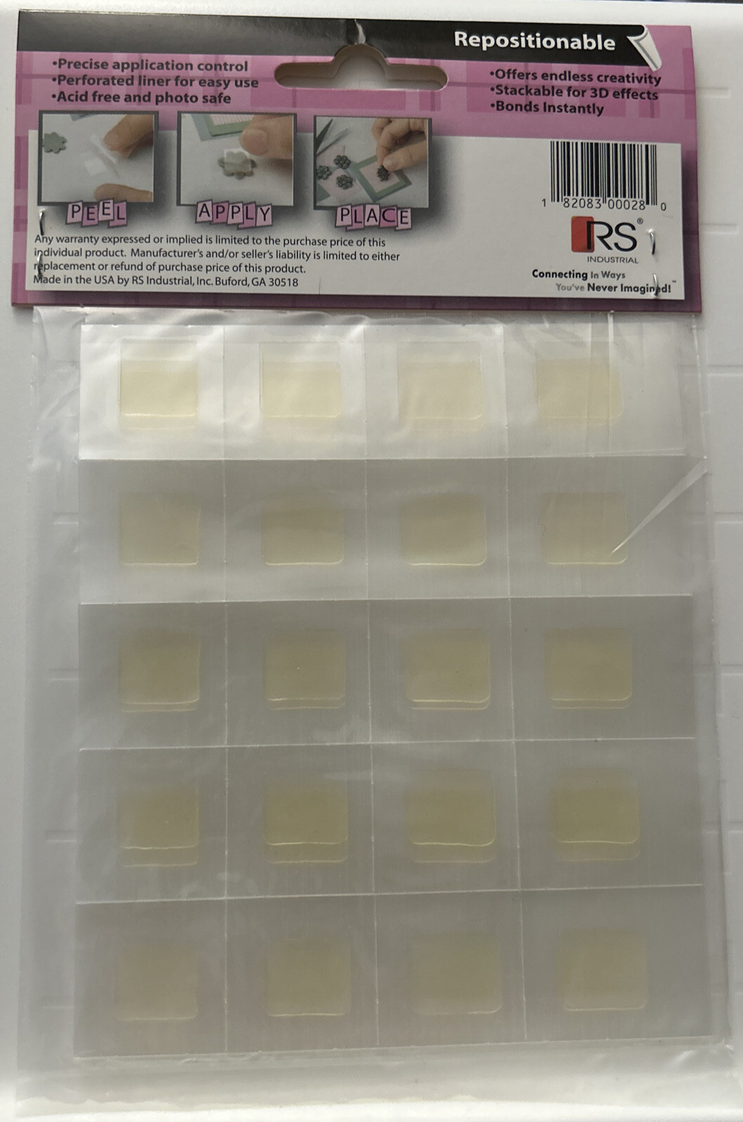 Glue Arts: Crop & Glue Repositionable Adhesive Refill Pack ~ 56 Squares