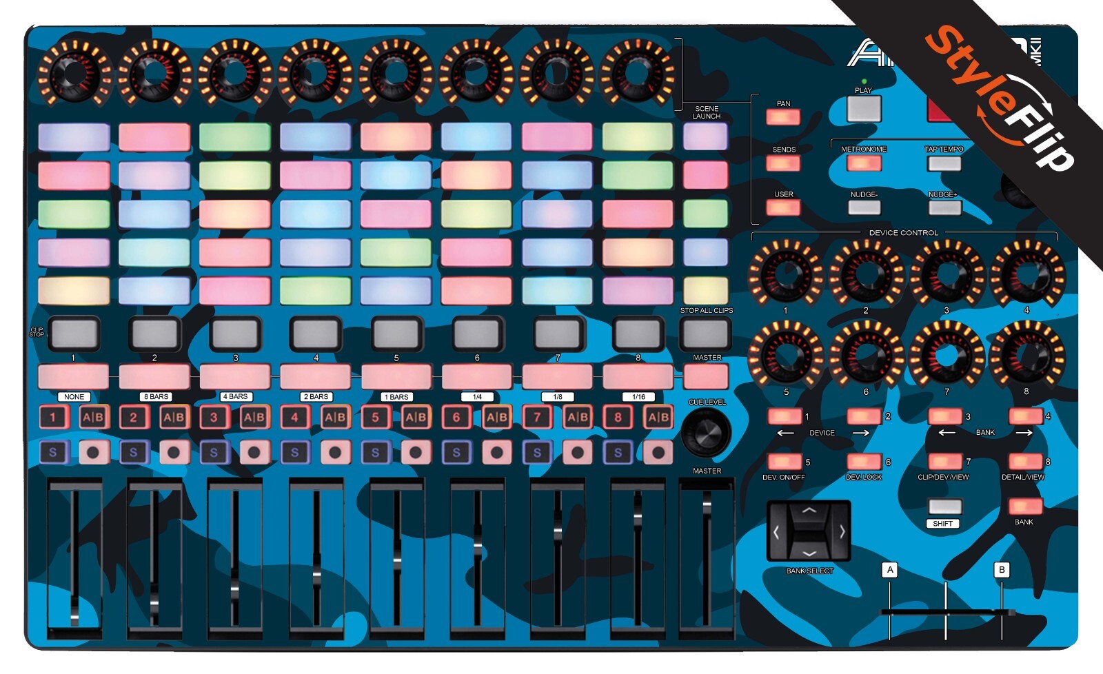 Akai APC 40 MK2 | Blue Camo | Protective Decal | StyleFlip Skins