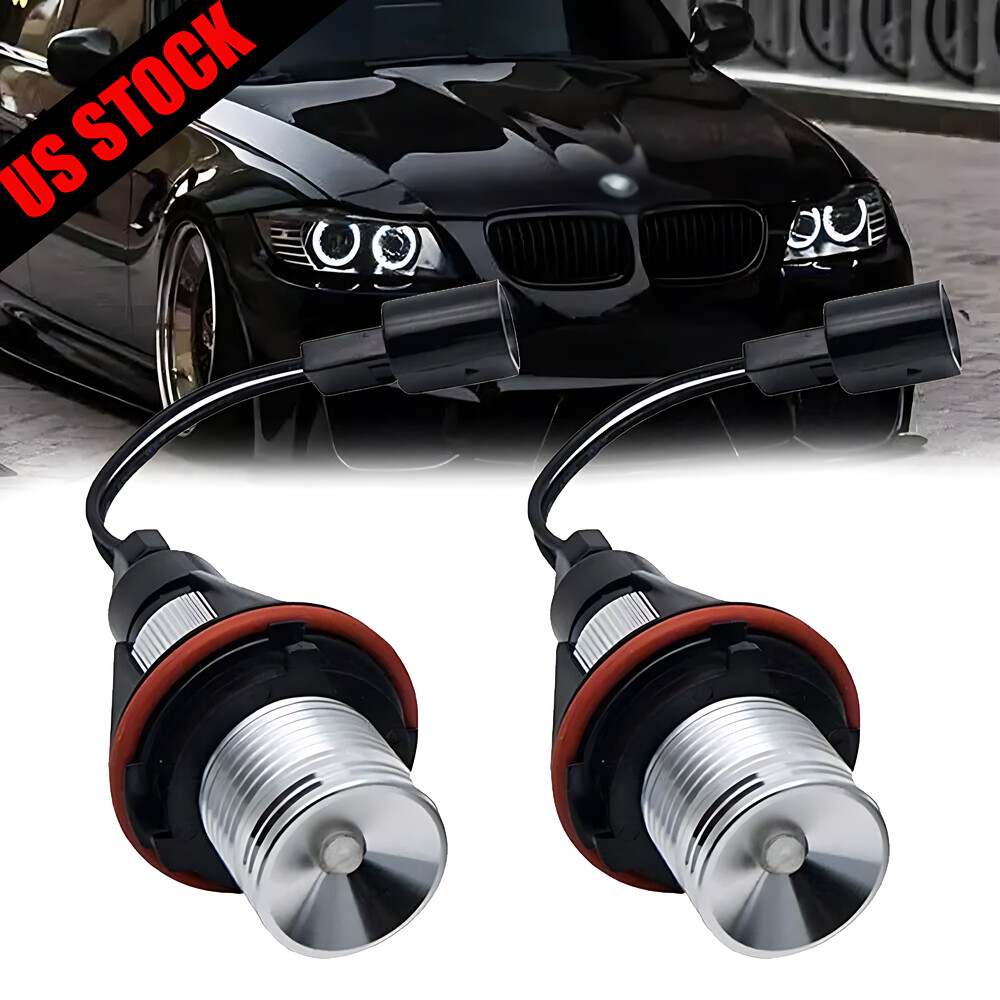 2x 5W 6000K White LED Angel Eye Halo Ring Marker Light Bulbs For BMW E39 E60 M5
