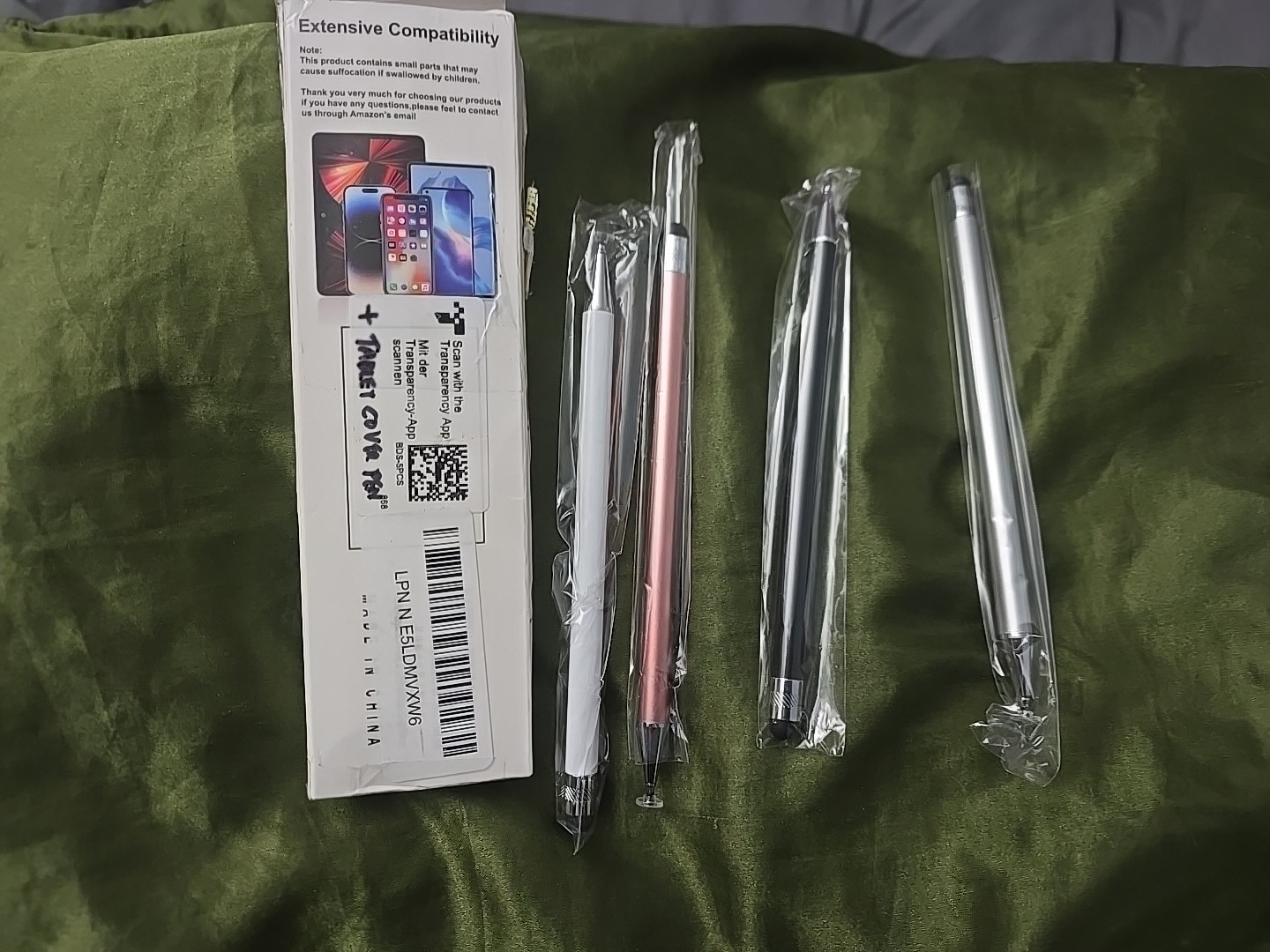 Bopomofo Stylus (4 Pcs),2-in-1 Pen for White/Silver/Black/Rose Gold