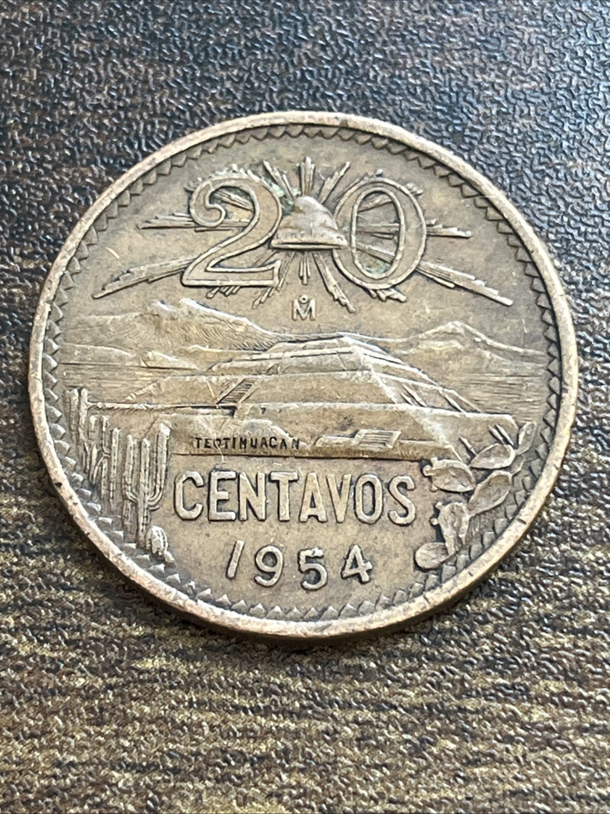 1954 Mexico 20 Twenty Centavos XF Extremely Fine Actual Coin TC7728*
