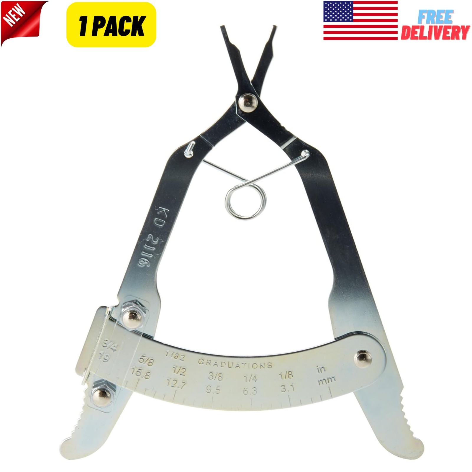 Disc Brake Lining Wear Gauge Tool Checks Measurement Without Removing Caliper