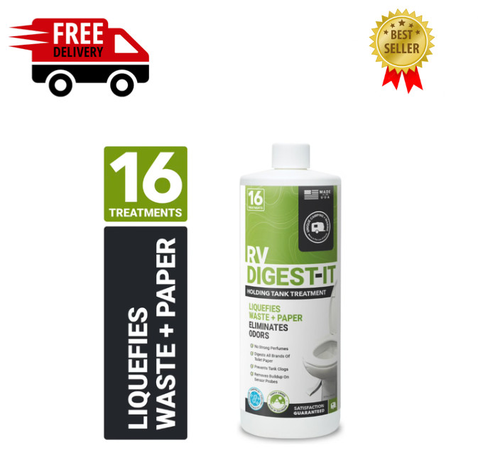 Unique RV Digest-It Holding Tank Treatment - Liquid 16 Treatments, 32 Oz.