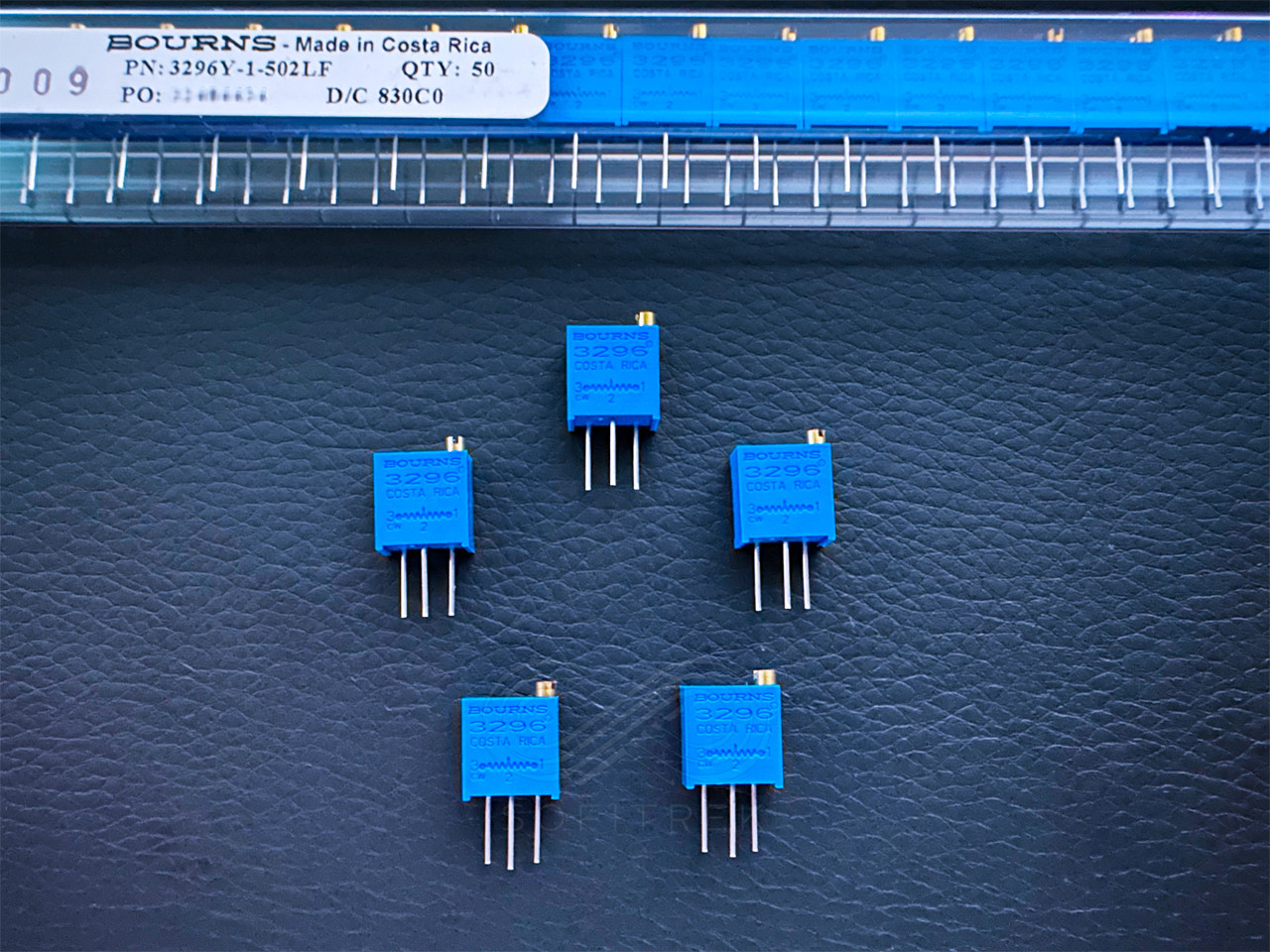 5Pcs 3296Y-1-502LF Bourns 5kOhm Trimming Potentiometer PC Pin Top Adjust Trimpot